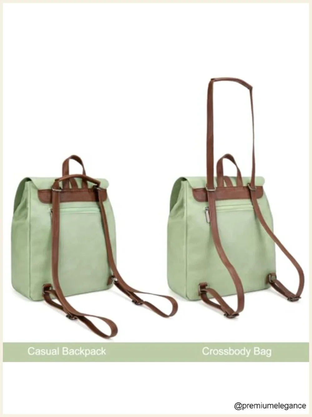 Faux Leather Convertible Backpack Purse for Women Casual Daypack Travel Work